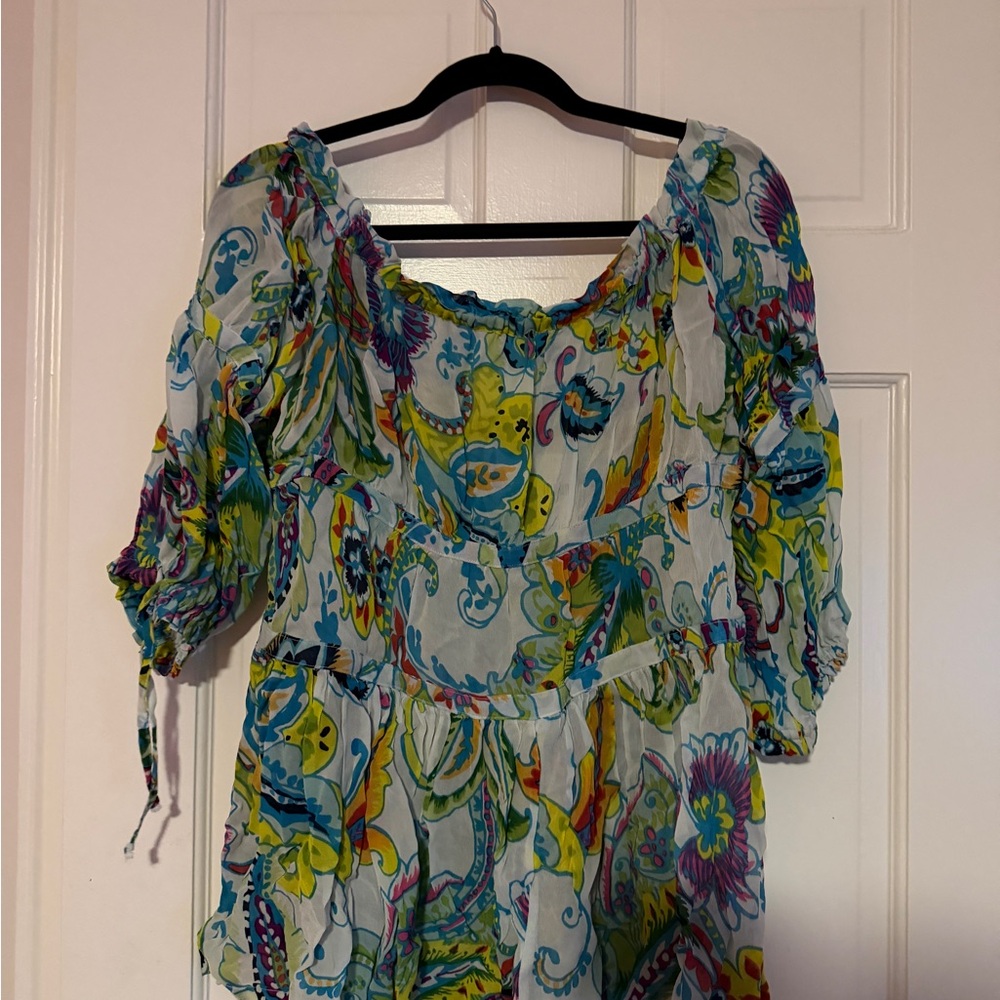 Anthropologie Maeve Multicolor Floral Blouse